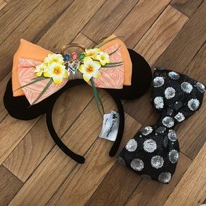 Disney parks Minnie Mouse ears swap your bow + tiki room bow